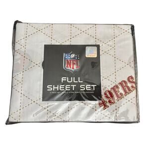 NFL San Francisco 49ers Full Sheet Set 4 Pc New Flat Fitted Pillowcases New
